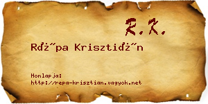 Répa Krisztián névjegykártya